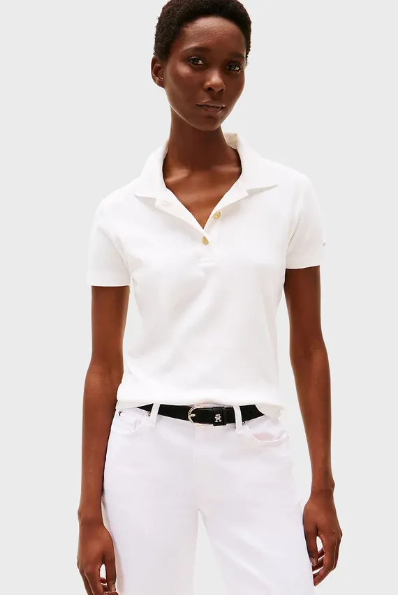 Поло SLIM GOLD BUTTON POLO SS Tommy Hilfiger