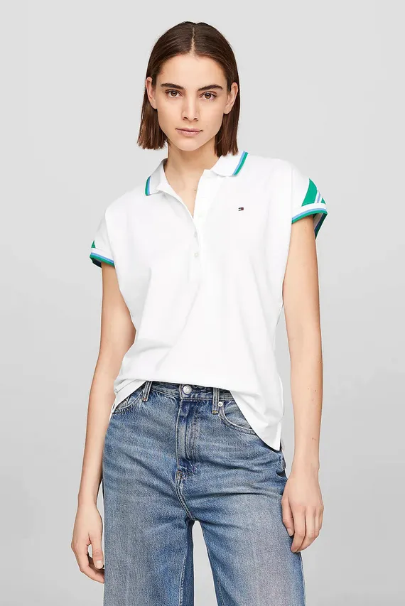 Polo REG STRIPE SLV POLO CAP SLEEVE Tommy Hilfiger