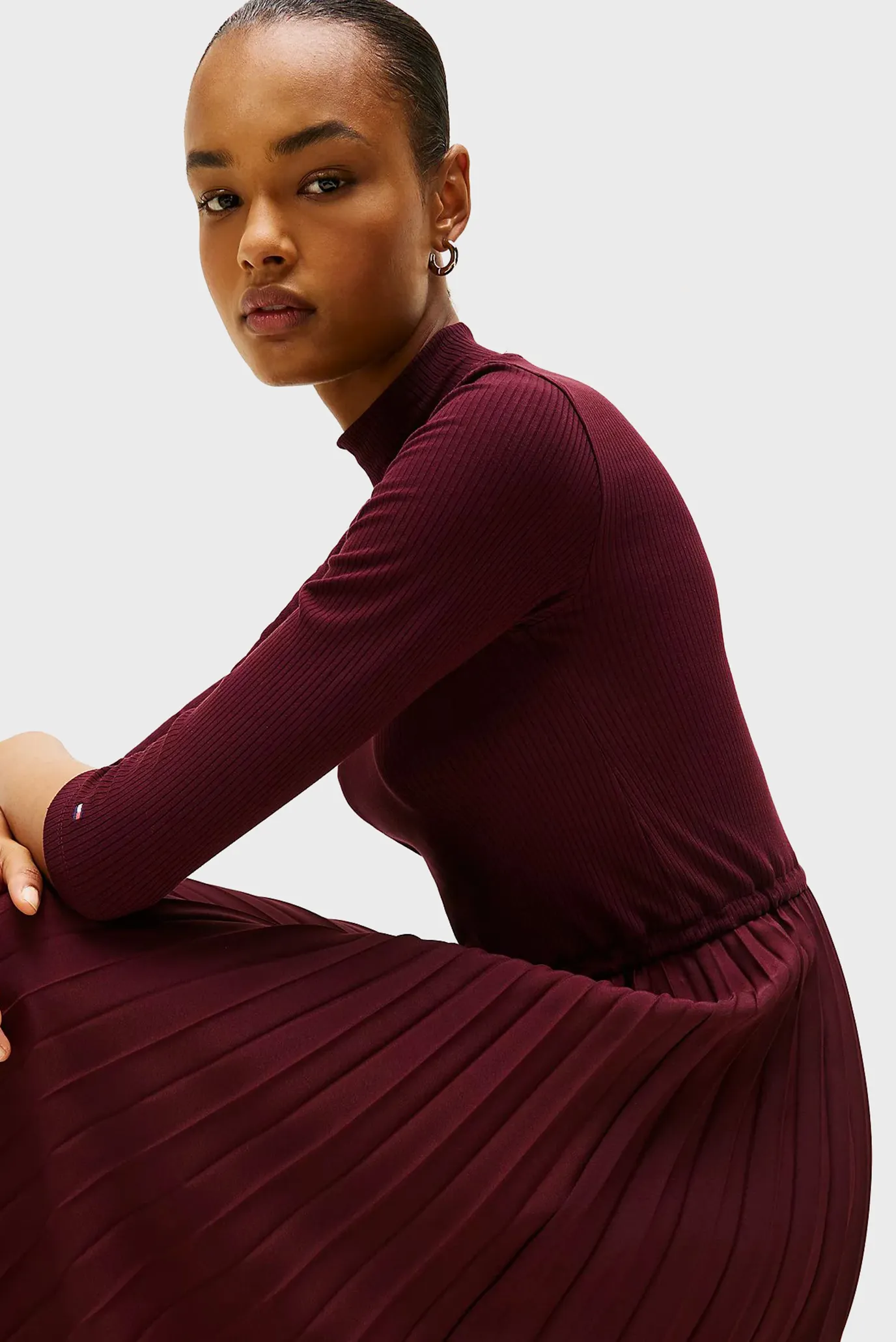 Платье/SLIM 5X2 RIB MIX MIDI DRS 4