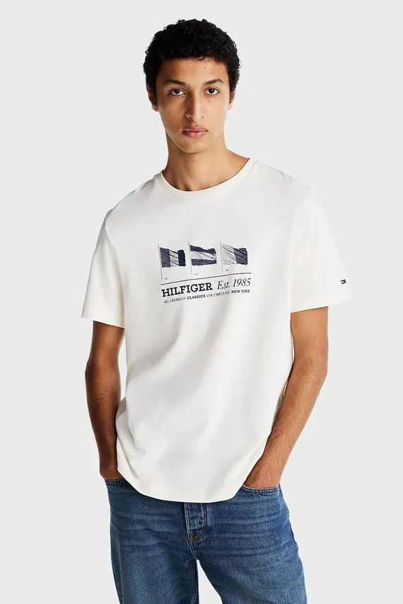 Futbolka HILFIGER FLAGS TEE Tommy Hilfiger