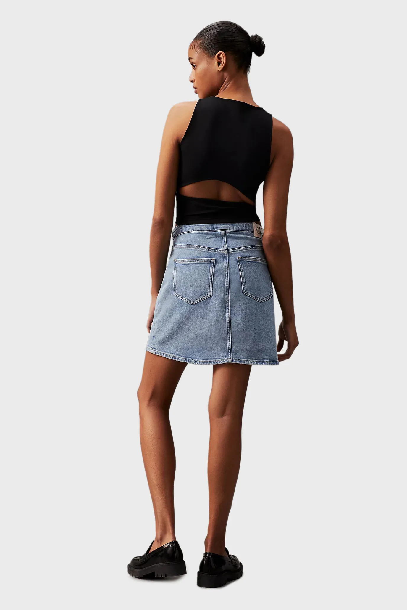 Юбка BUCKLE WRAP A-LINE DENIM SKIRT 3