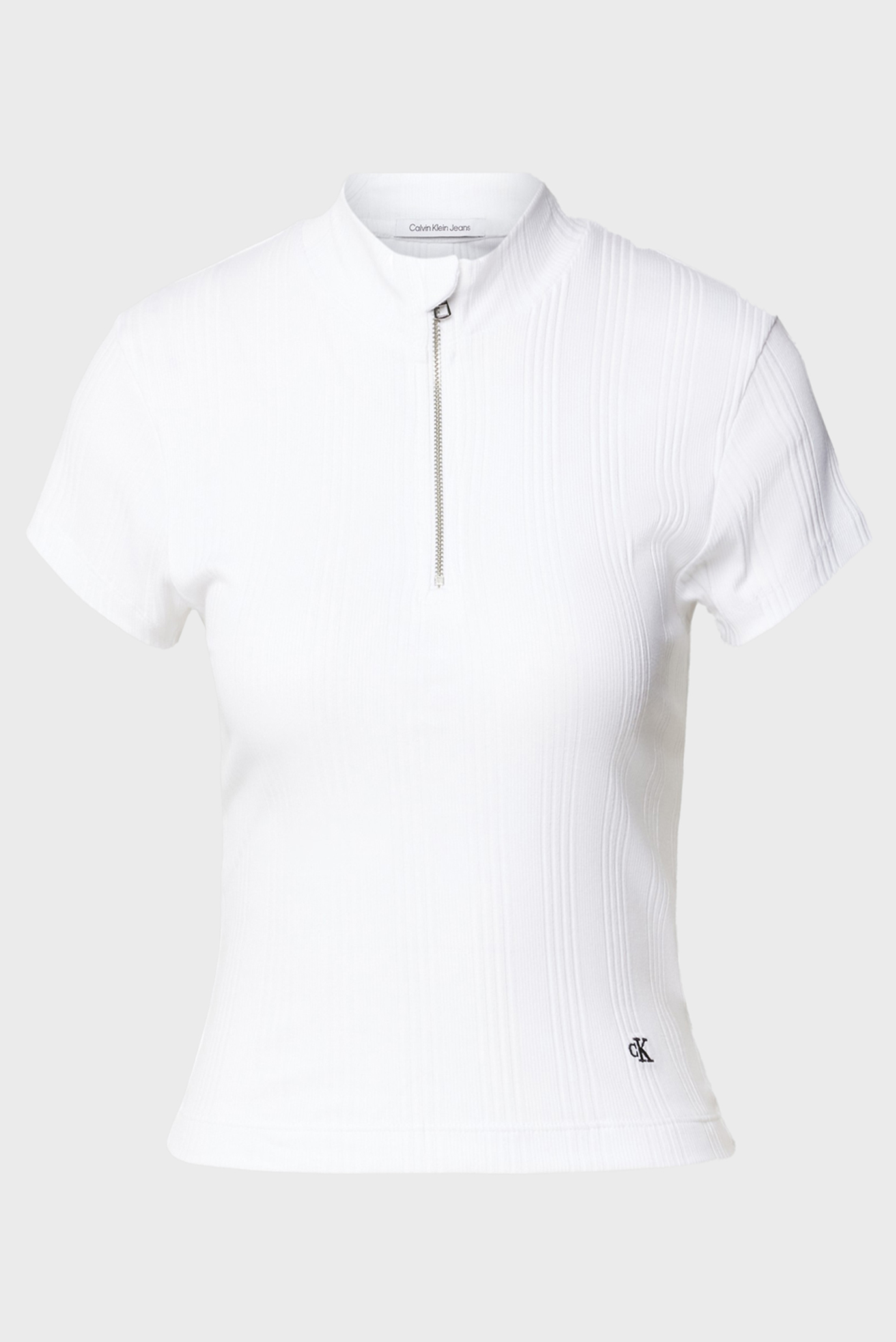 Топ VARIEGATED RIB HALF ZIP TOPCalvin Klein Jeans Топ VARIEGATED RIB HALF ZIP TOP 1