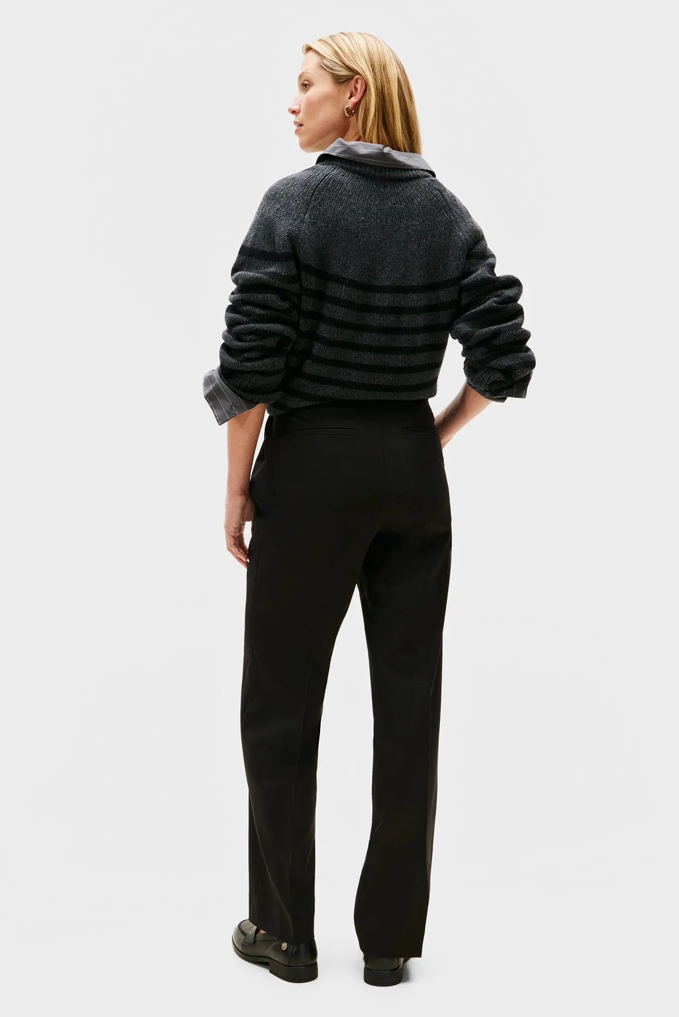 Ishton TIMELESS WOOL STRT PLEAT PANT 3