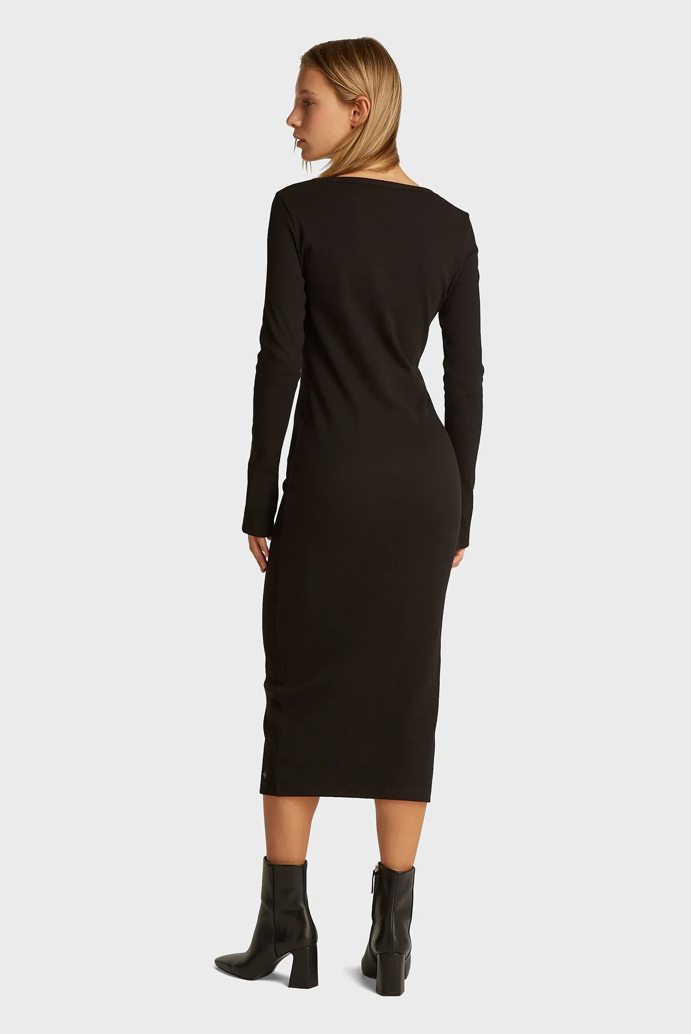 Koʻylak WOVEN LABEL LS RIB DRESS 2