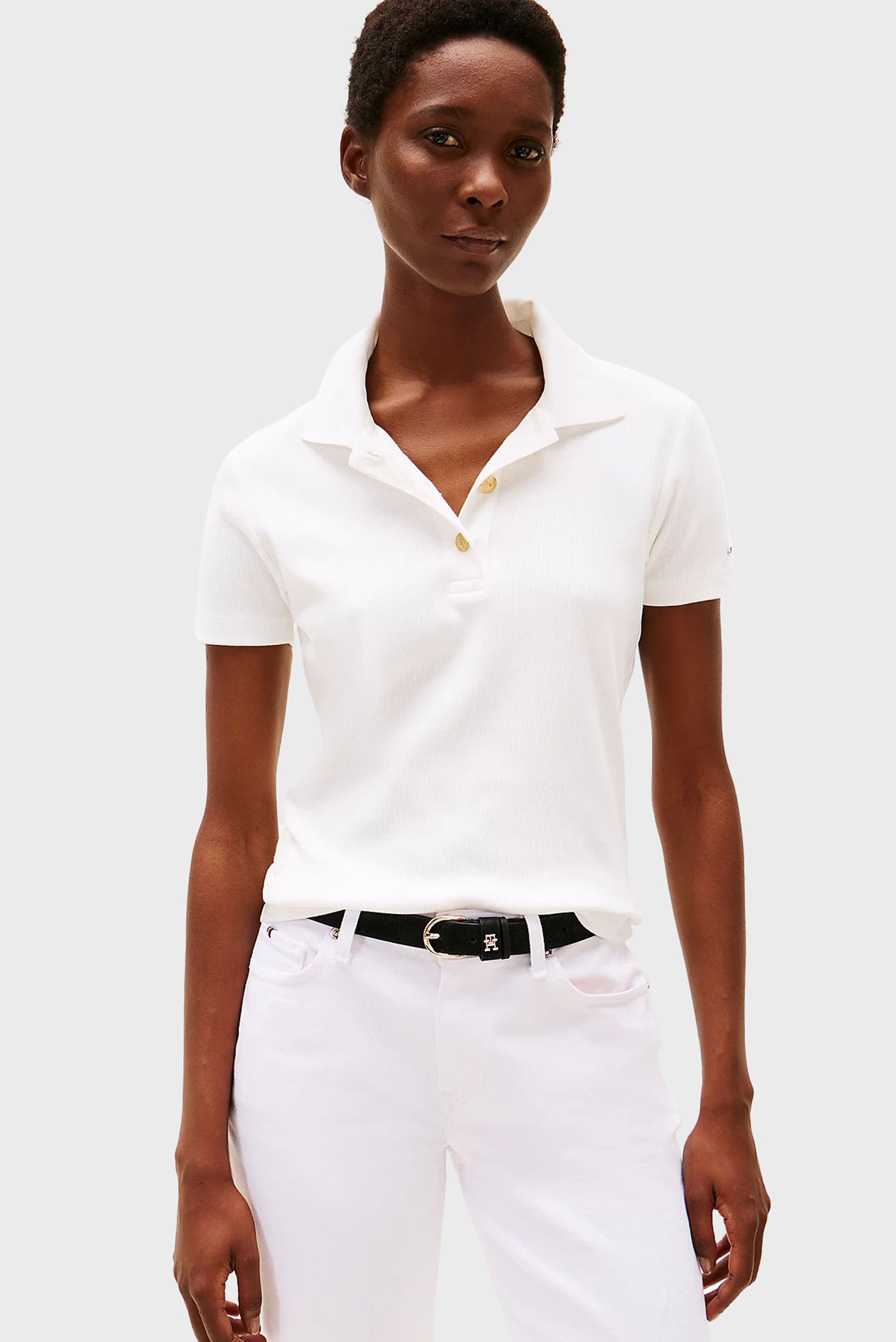Polo SLIM GOLD BUTTON POLO SS 1