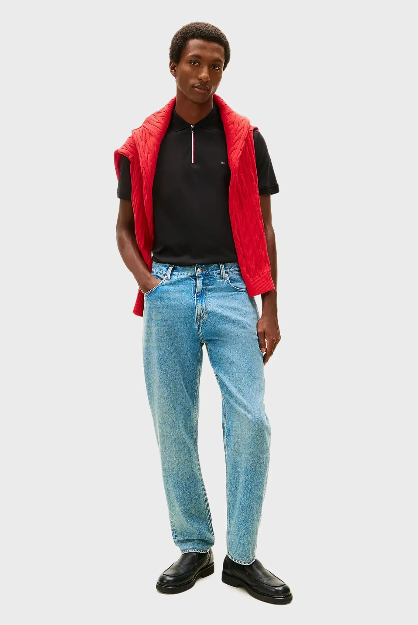 Polo/LIQUID COTTON RWB ZIP REG POLO 2