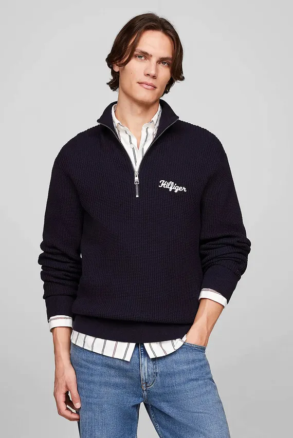 Свитер HILFIGER GRAPHIC WAFFLE ZIP MOCK Tommy Hilfiger