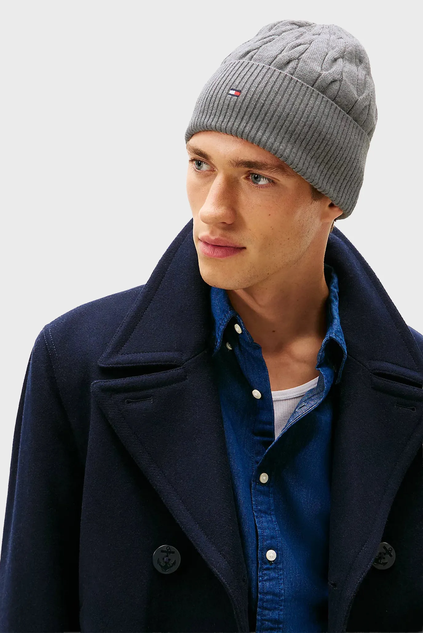 Шапка TH FLAG CABLE KNIT BEANIE 2