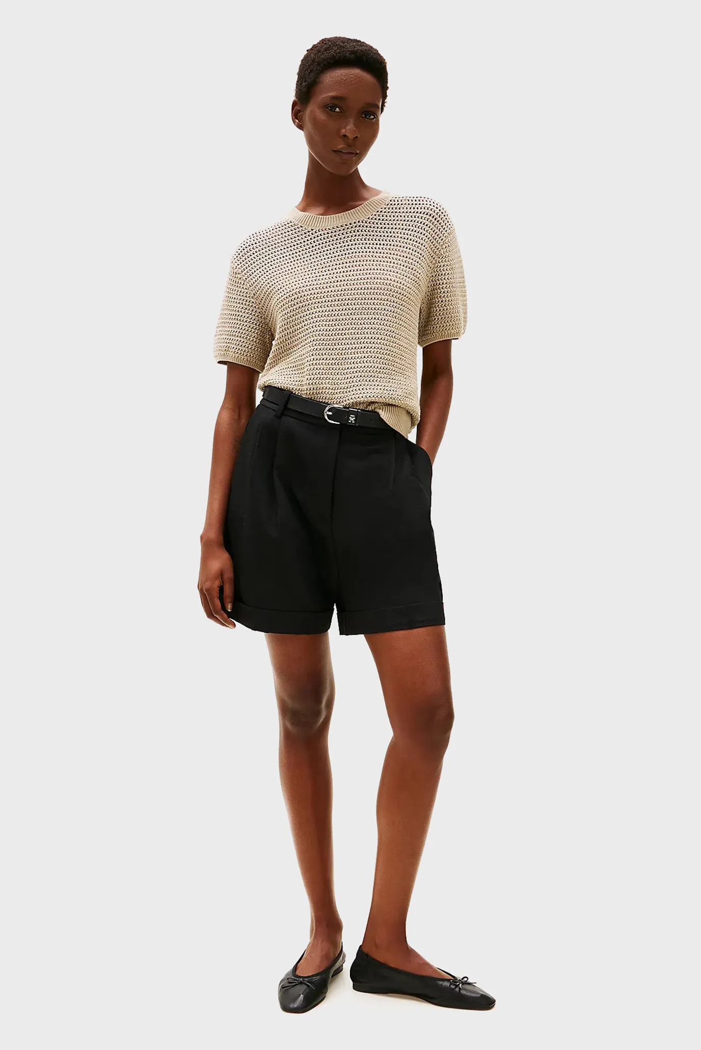 Sviter POINTELLE CROCHET SS C-NK SWT 2