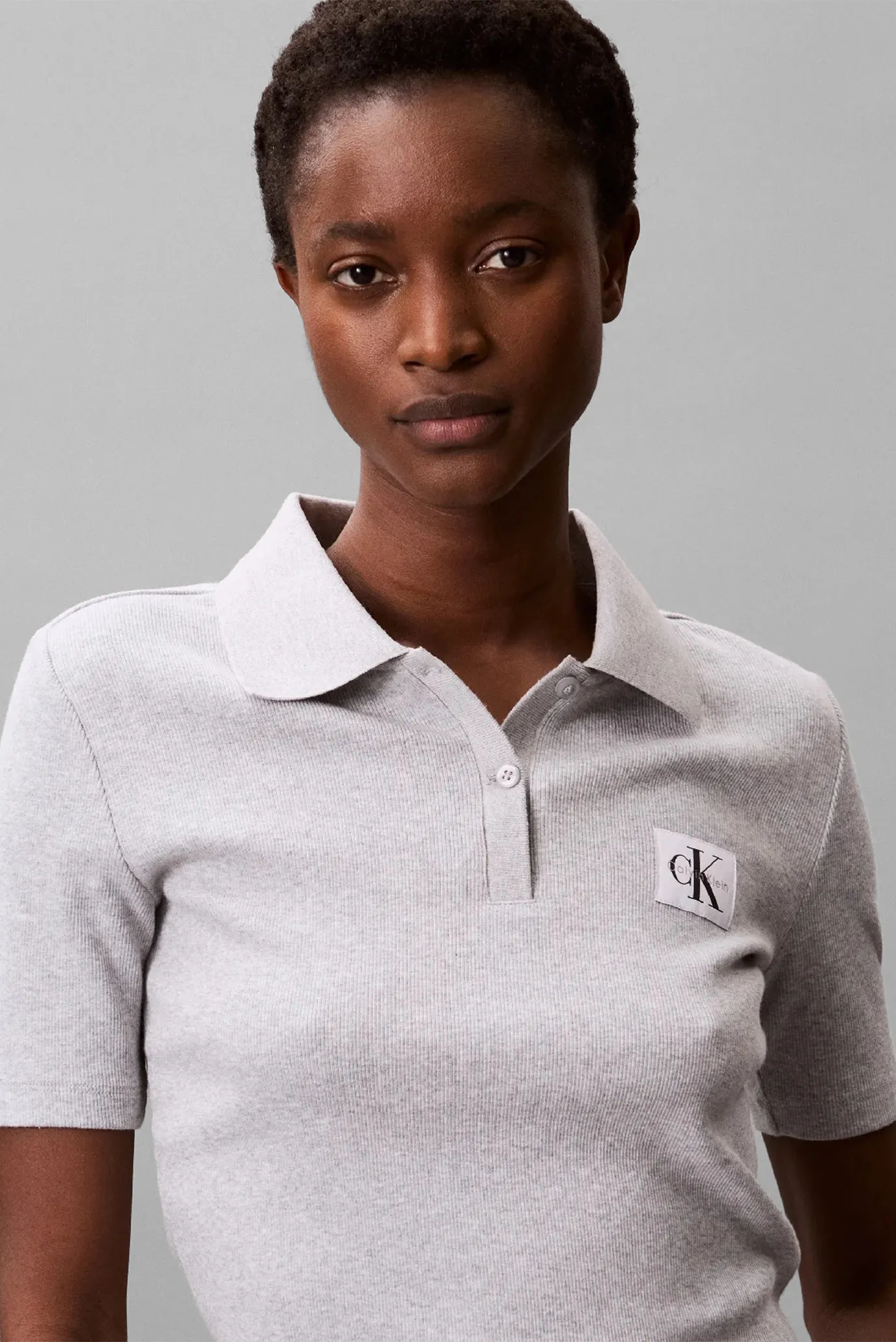 Polo A - WOVEN LABEL 2X2 RIB POLO 3