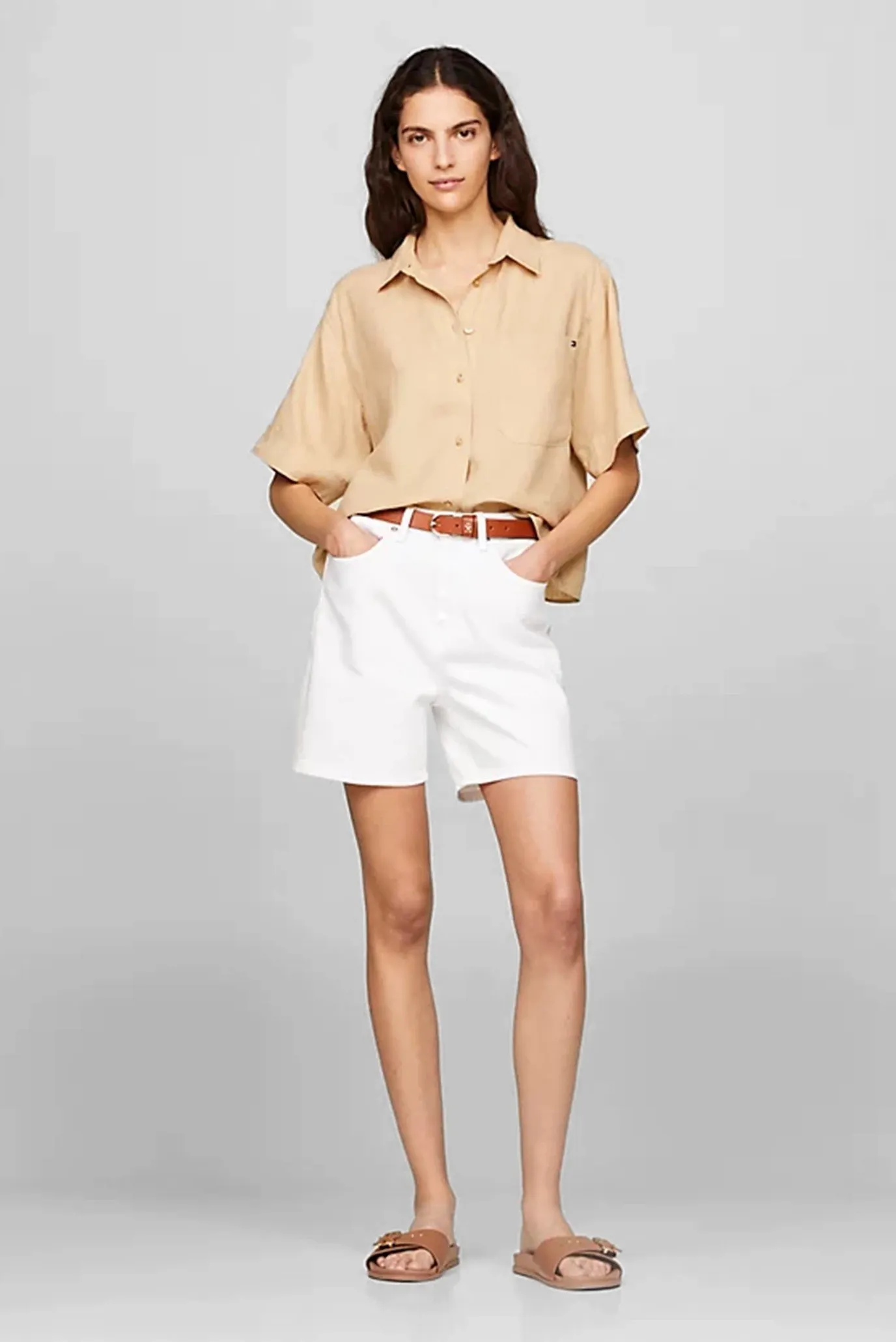 Рубашка с коротким рукавом LINEN SS SHIRT 2