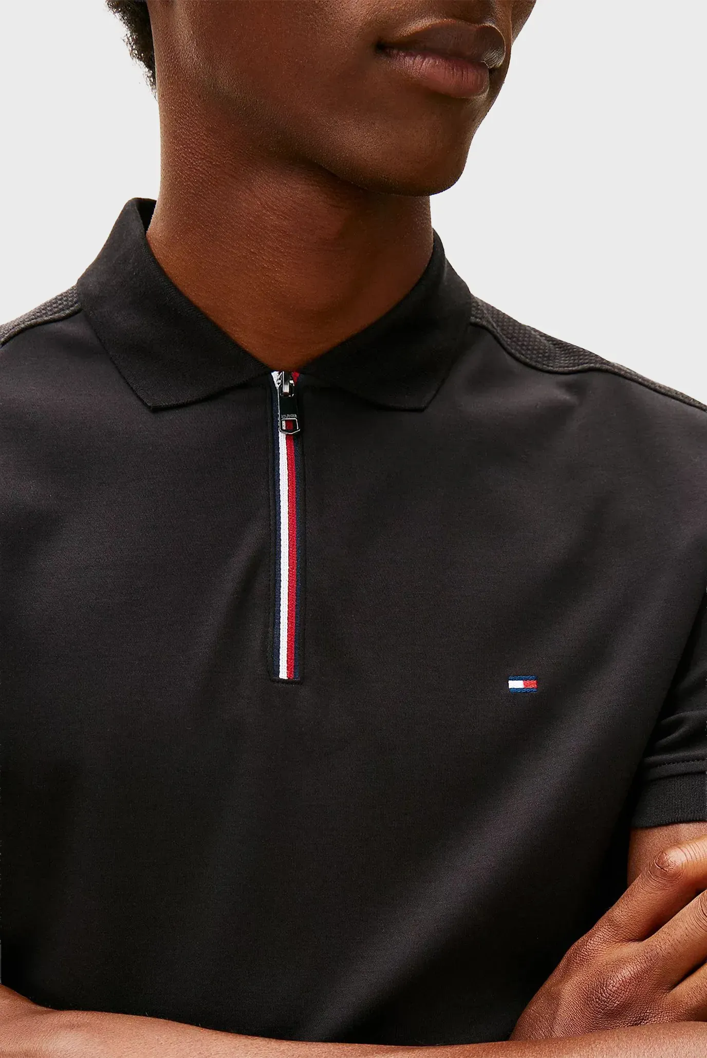 Polo/LIQUID COTTON RWB ZIP REG POLO 4