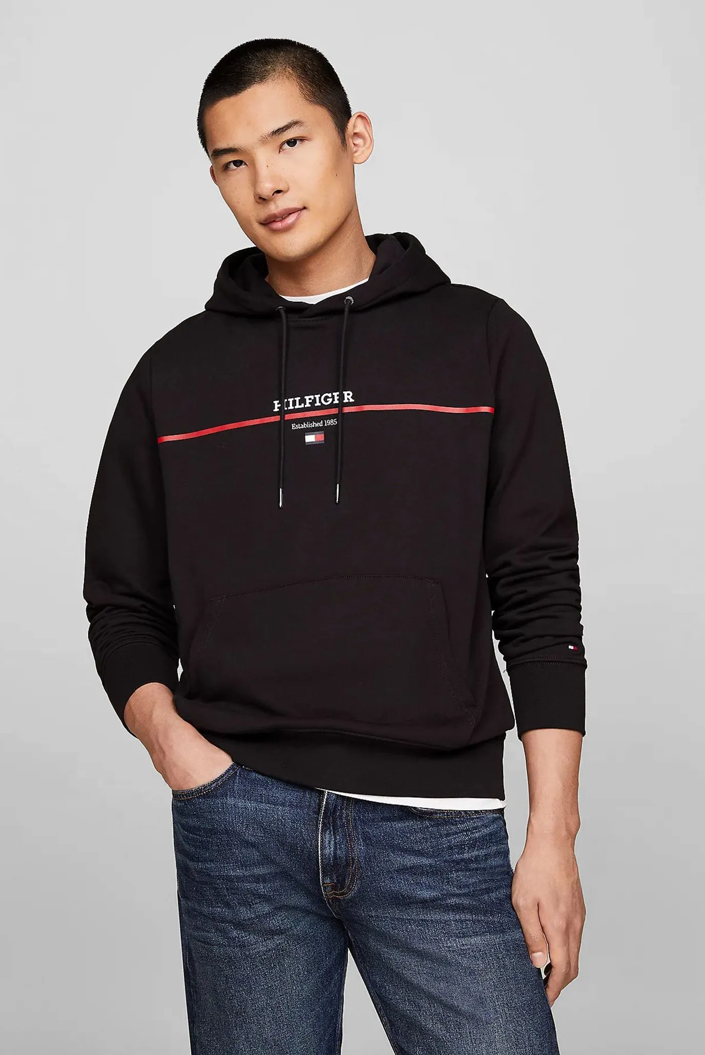Hudi HILFIGER STRIPE TERRY HOODY 1