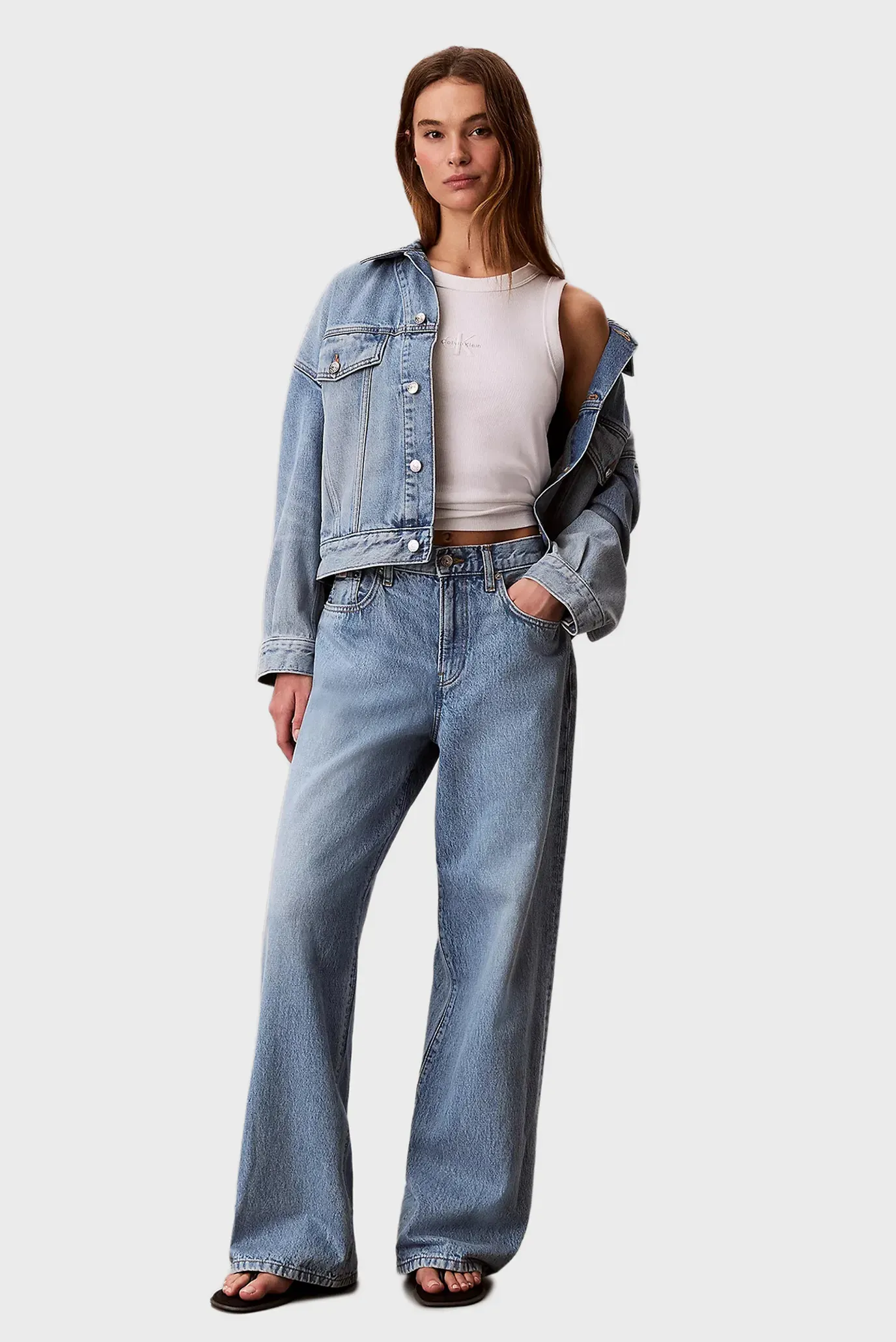 Джинсы/THE WIDE LEG SAGE STONE 2