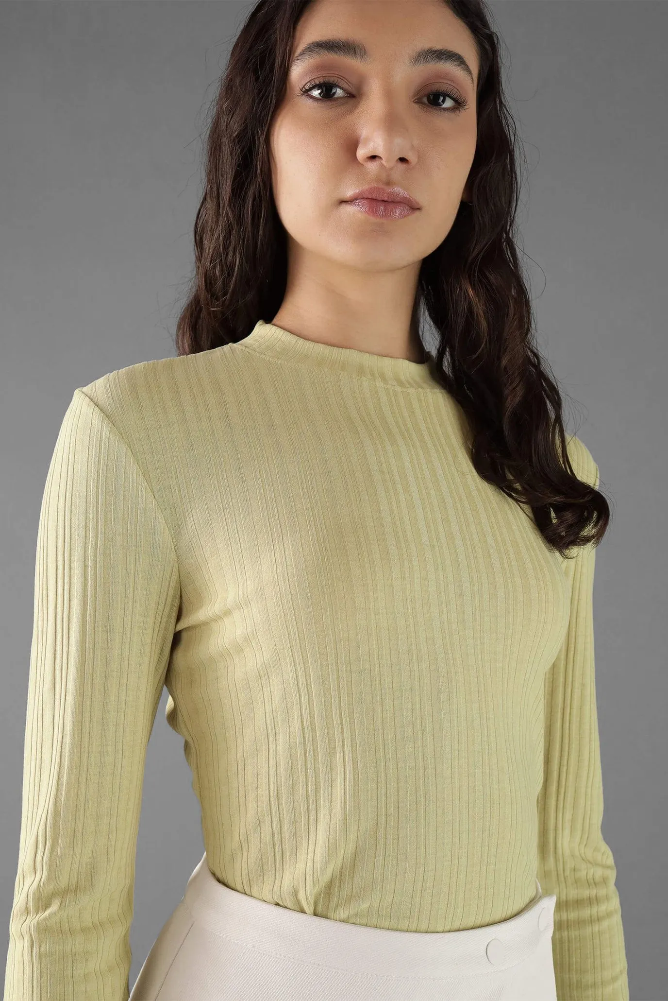 Top SEMI SHEER RIB LS SLIM TOP 4