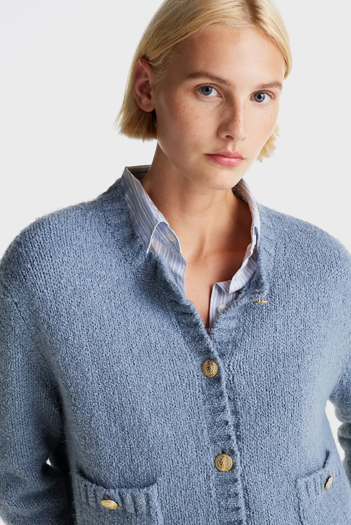 KardiganTEXTURED GOLD BUTTON LADY JACKET 4