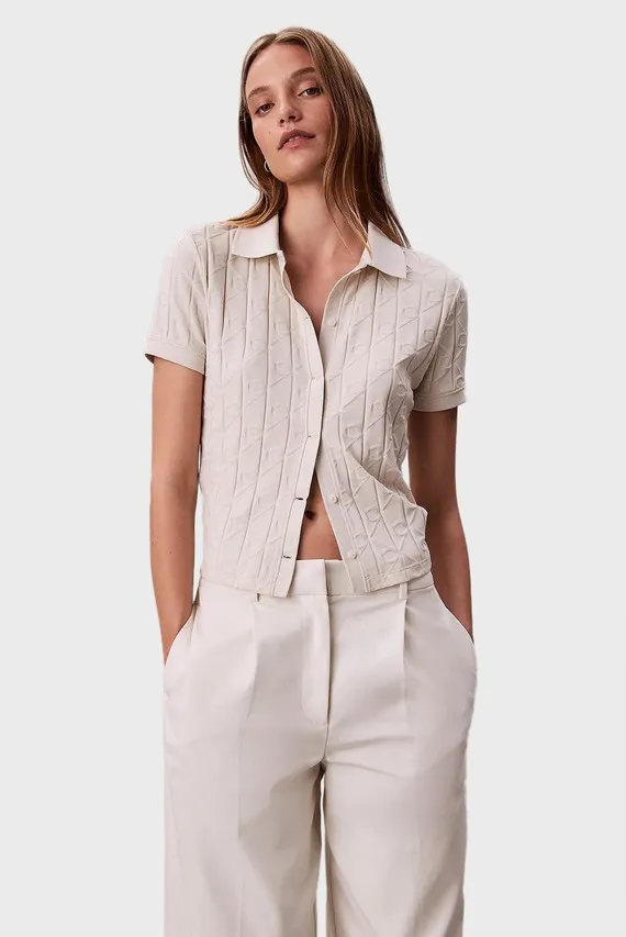 Polo SS AOP JACQUARD POLO TOP Calvin Klein Jeans