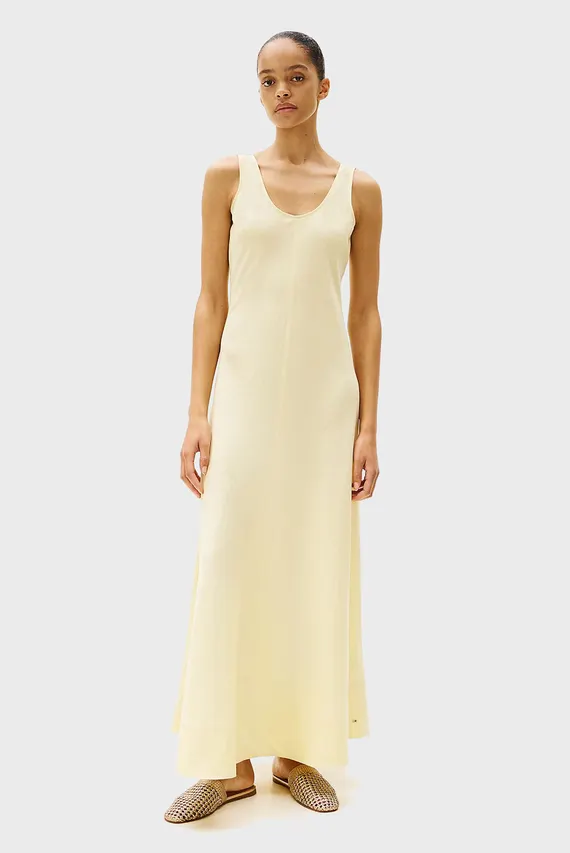 Koʻylak TEXTURED LINEN TANK MAXI DRESS Tommy Hilfiger