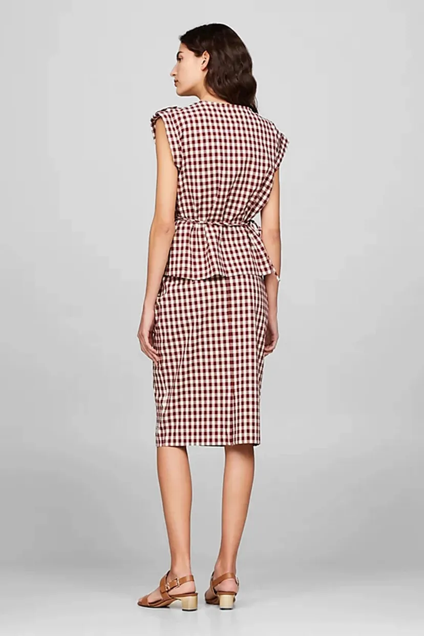 Mayka GINGHAM NS WRAP TOP 5