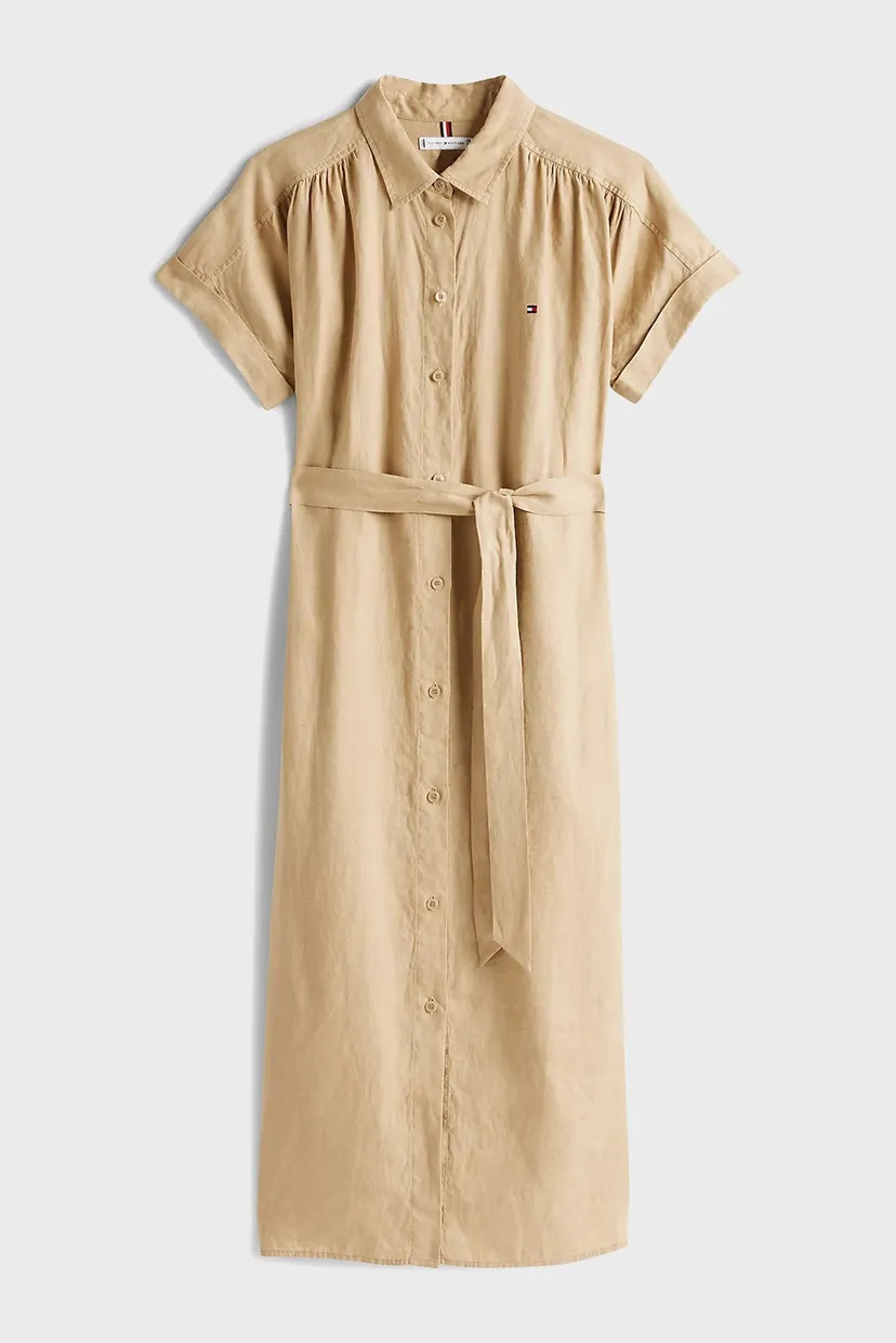 Платье ESS LINEN S S MIDI SHIRT DRESS 5