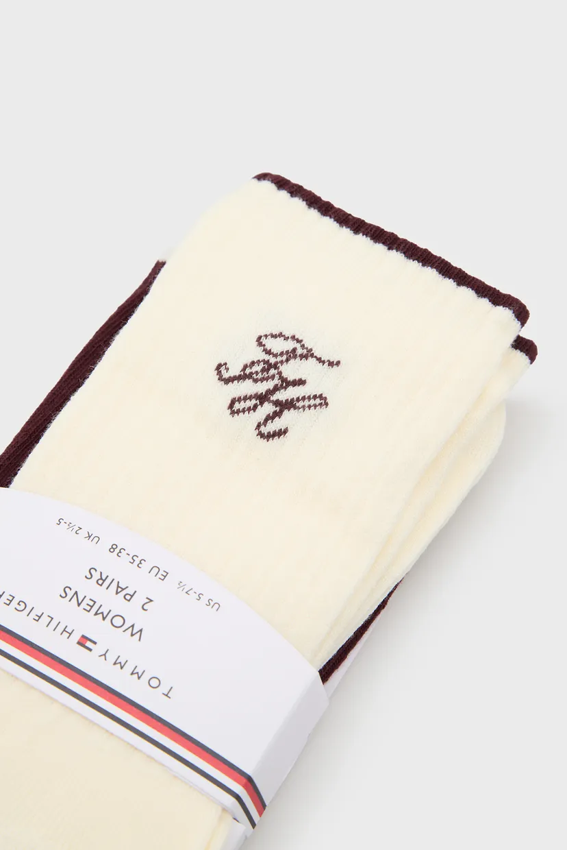 Носки/TH WOMEN SOCK 2P MONOGRAM LUREX 3