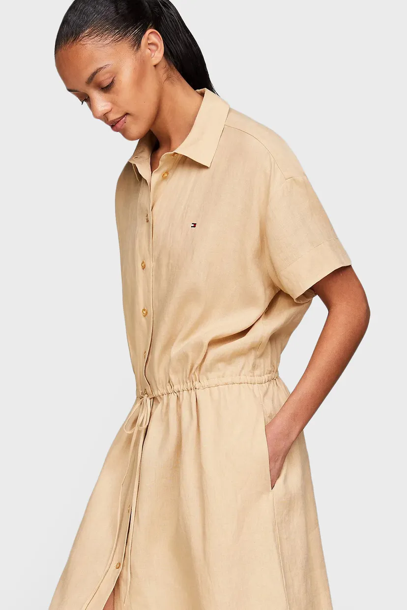 Koʻylak LINEN SS MIDI SHIRT DRESS 3
