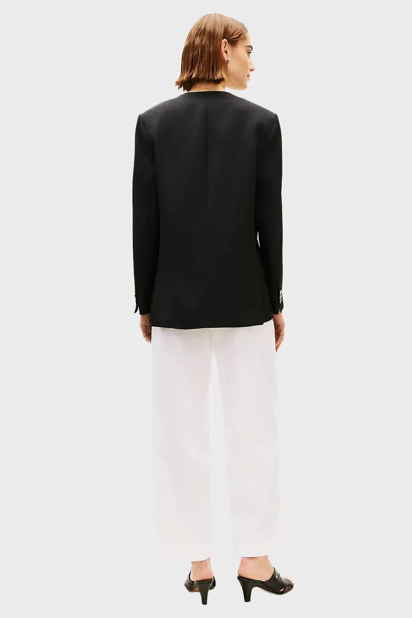 Pidjak/LINEN/VIS COLLARLESS BLAZER 3