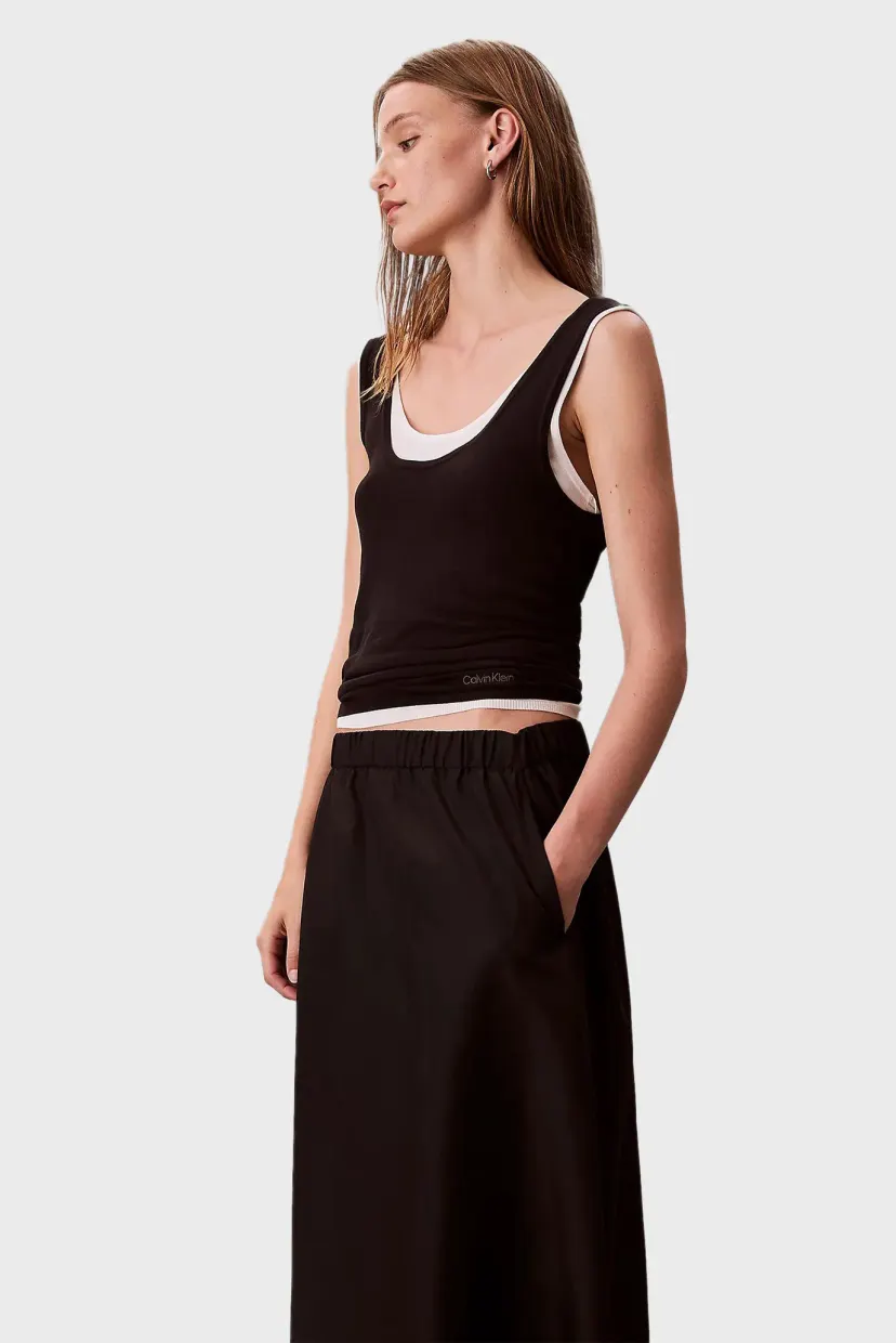 Yubka NYLON PULL ON MIDI SKIRT 6