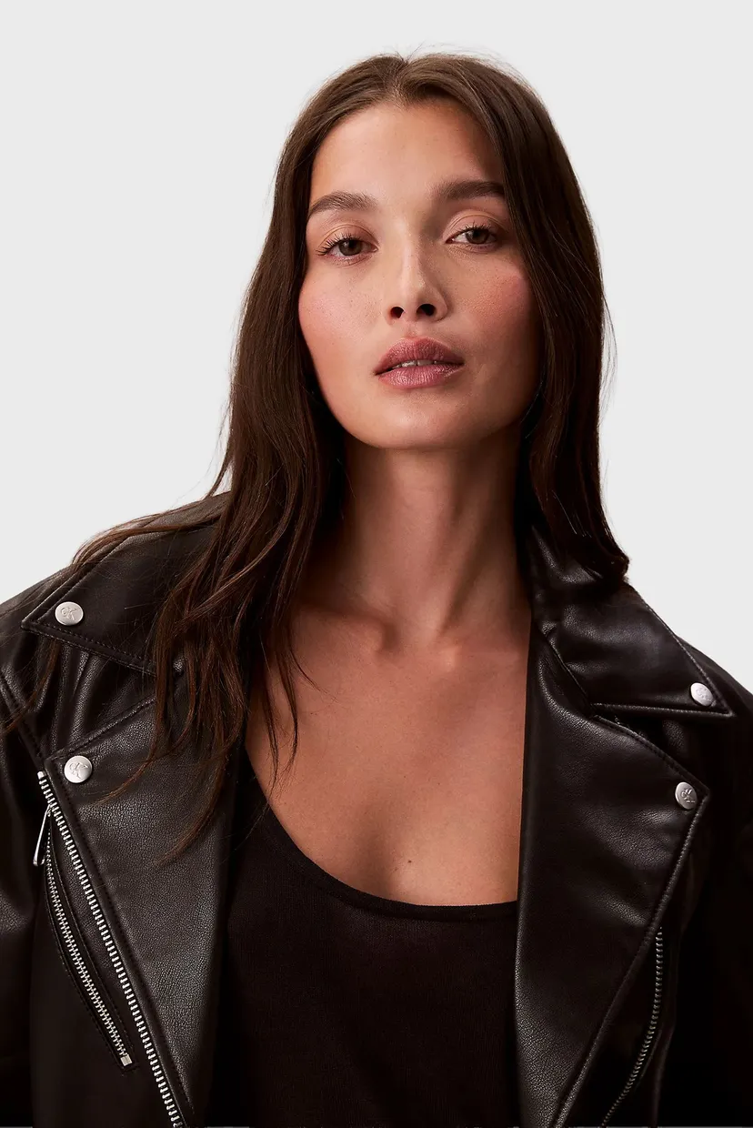 Kojali kurtka FAUX LEATHER MOTO JACKET W BELT 5