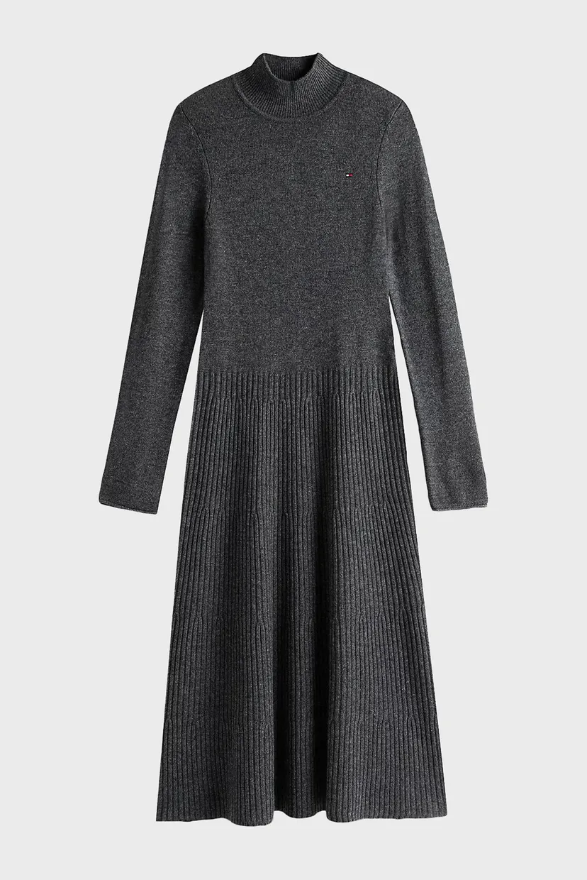 Koʻylak SOFT WOOL LS MOCK-NK SWT DRESS 5