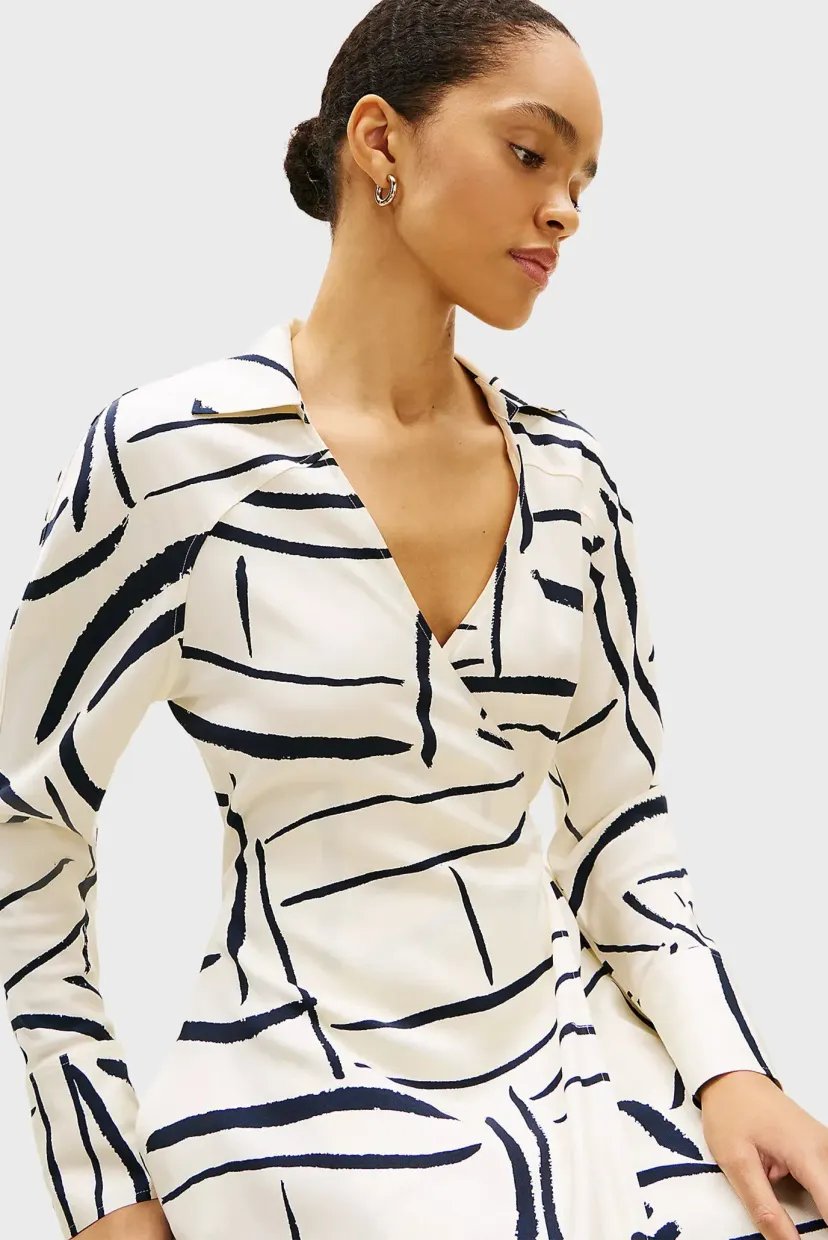 Платье VIS TWILL MIDI V-NK DRESS LS 4