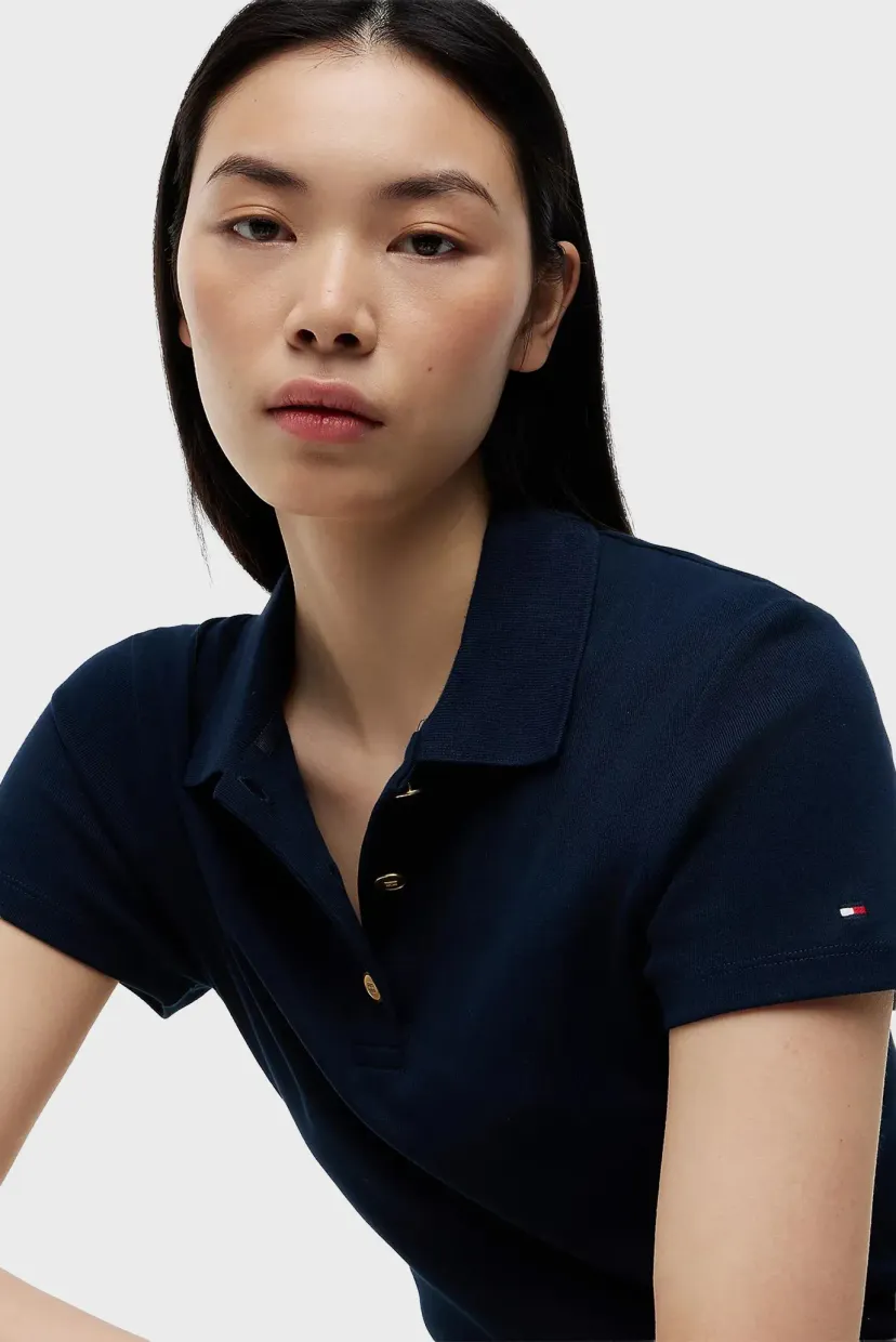 Поло/GOLD BUTTON SLIM SS POLO 4