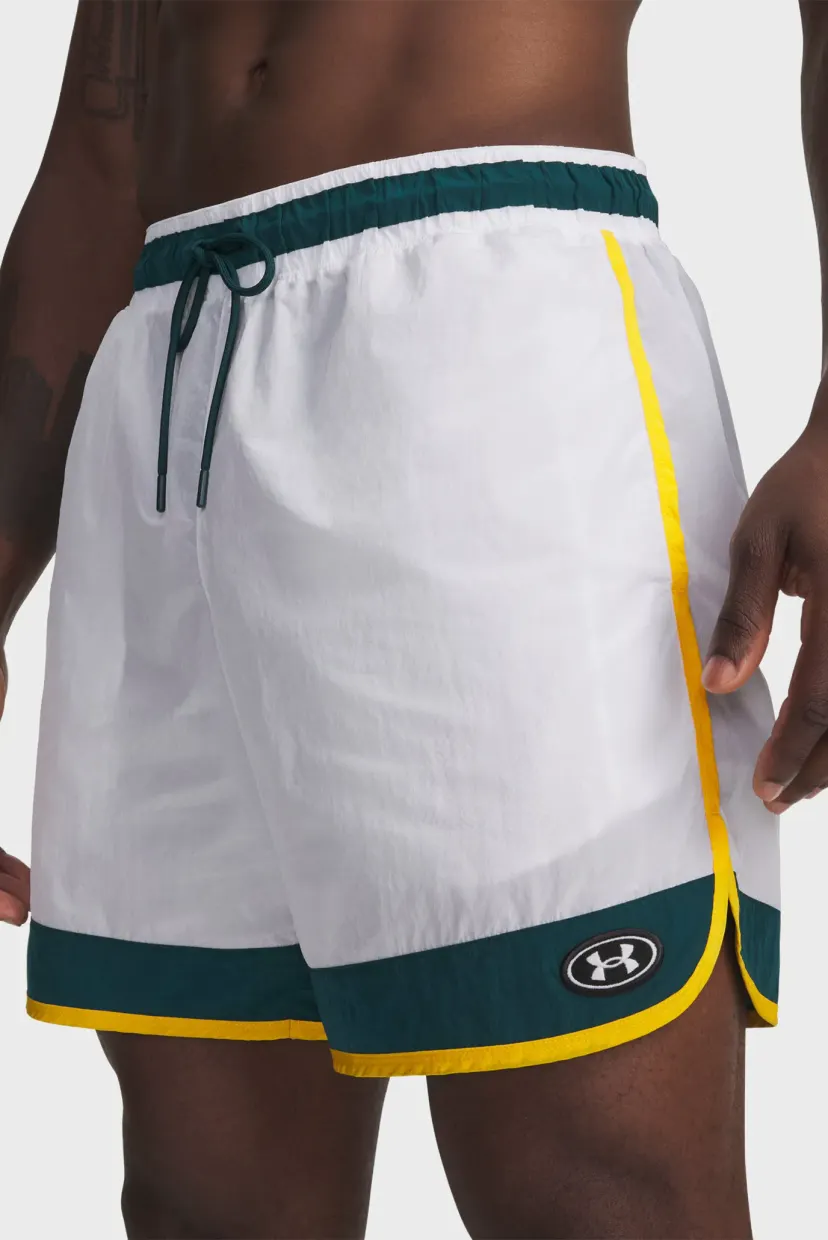 Shortik/UA Icon Woven Track Shorts-WHT 4