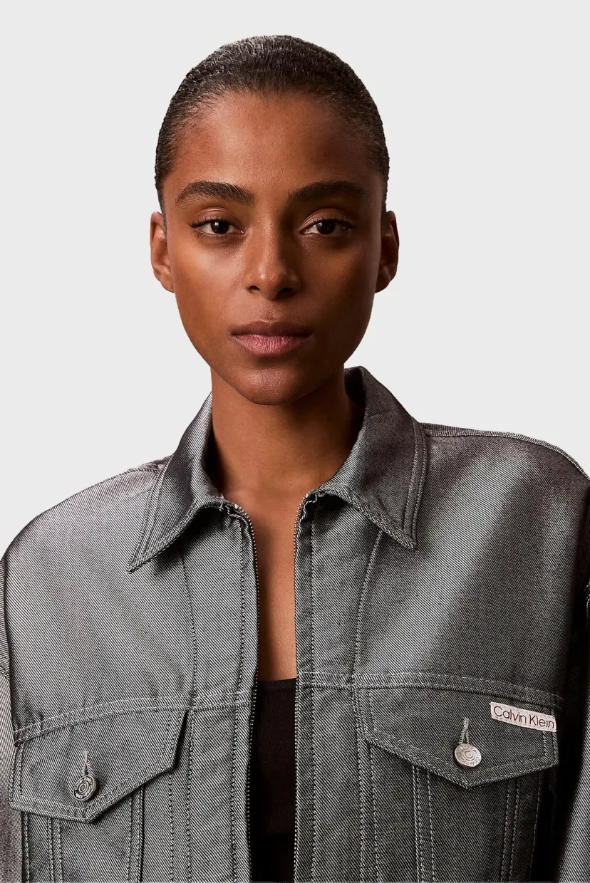 Jins kurtka/DENIM BOMBER JACKET DENIM SHINE 4