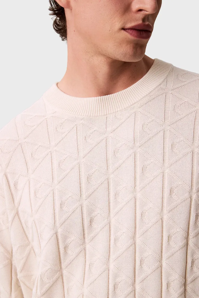 Sviter LS EASY AOP COTTON CREWNK SWEATE 4