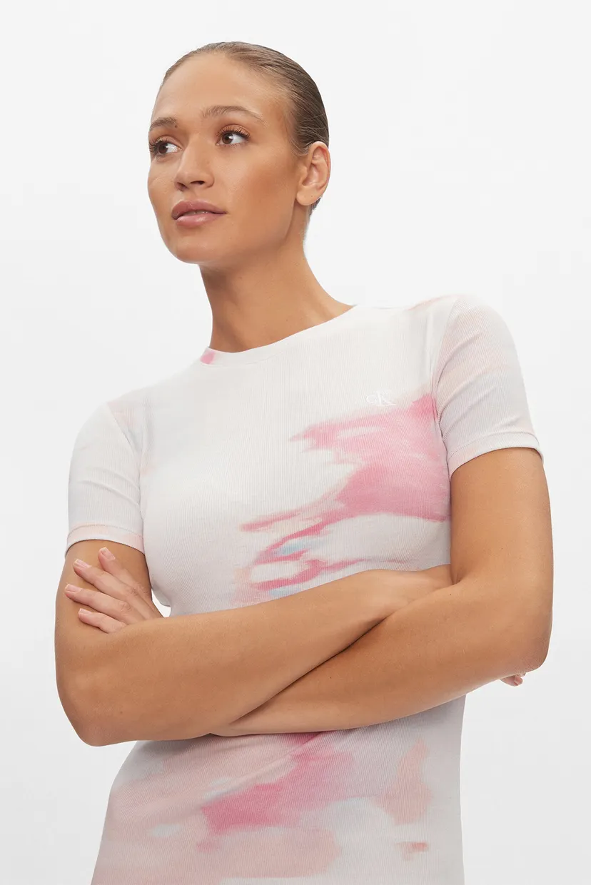 Koʻylak AOP RIB SHORT SLEEVE DRESS 4