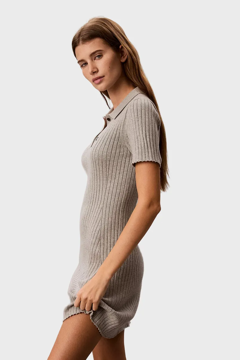 Платье COTTON RIB MINI FLARE DRESS 3