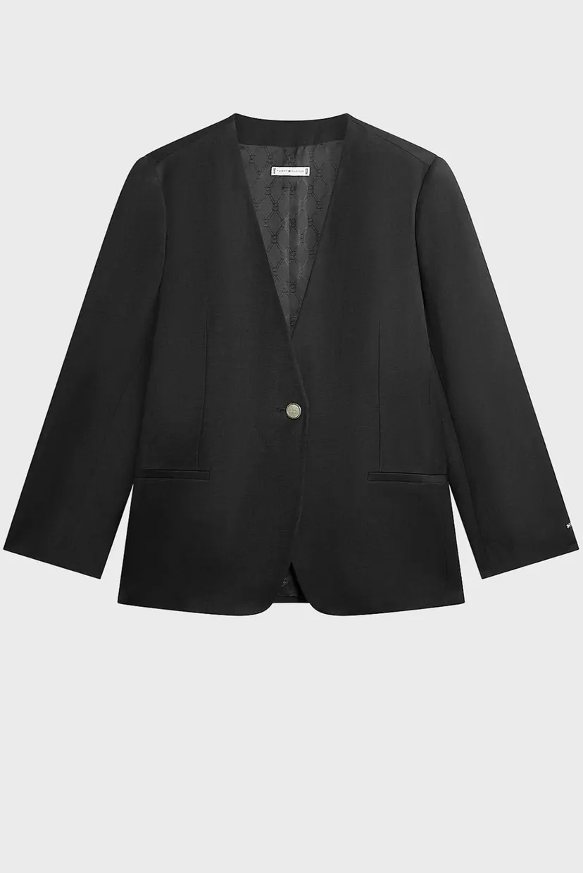 Pidjak/LINEN/VIS COLLARLESS BLAZER 5