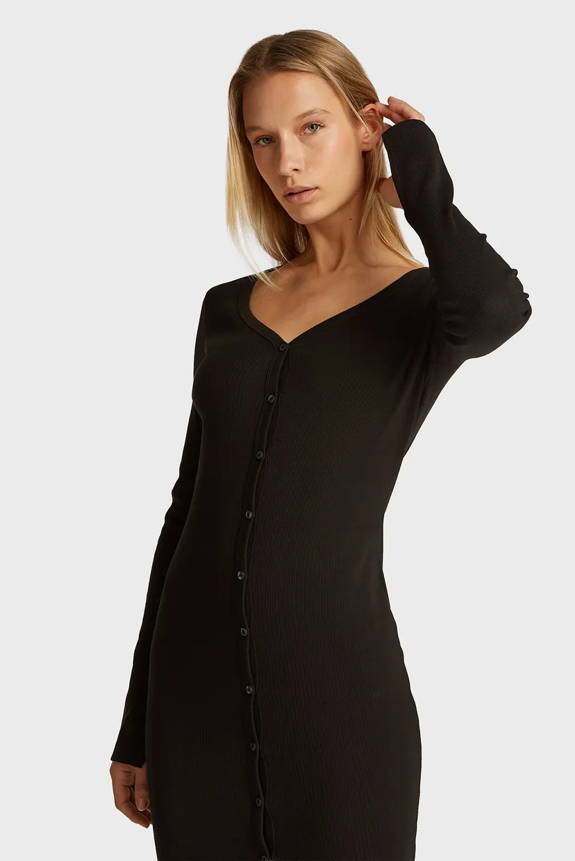 Платье WOVEN LABEL LS RIB DRESS 3