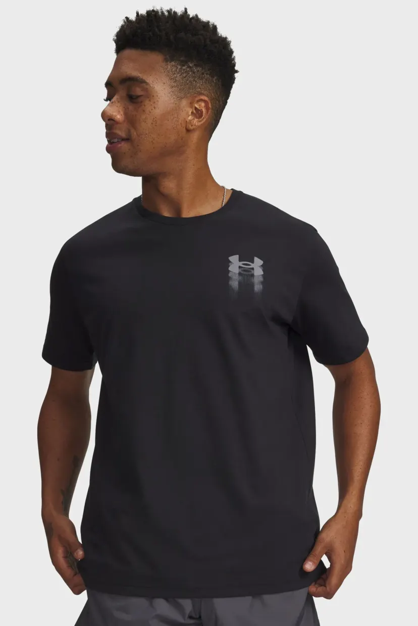 Футболка/UA M BLUR LOGO SS-BLK 3