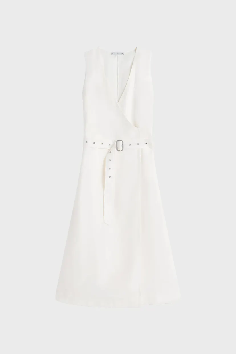 Koʻylak/VIS/LINEN BELTED MIDI NS DRESS 5