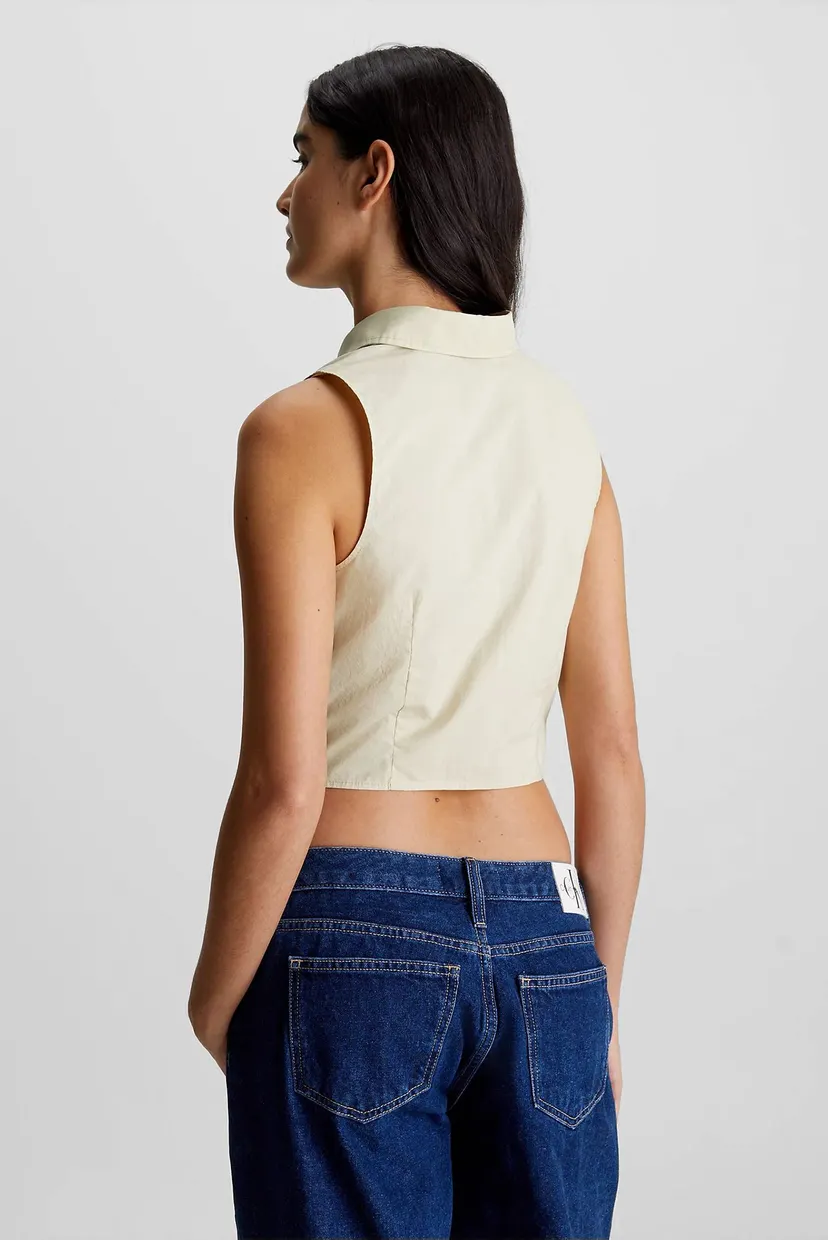 Yengi kalta ko'ylak WOVEN LABEL SLEEVELESS SHIRT 3