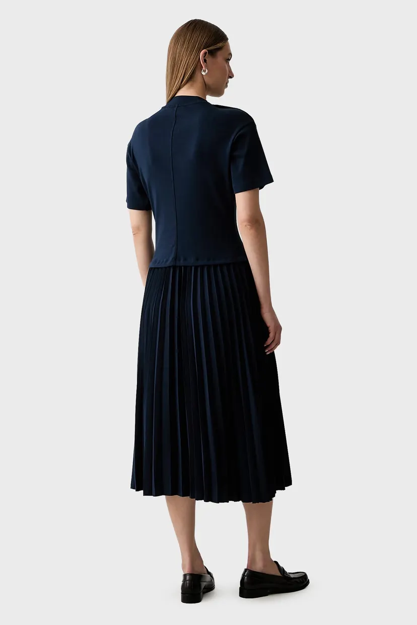 Платье/GOLD BUTTON HIGH-NK S/S DRESS 3
