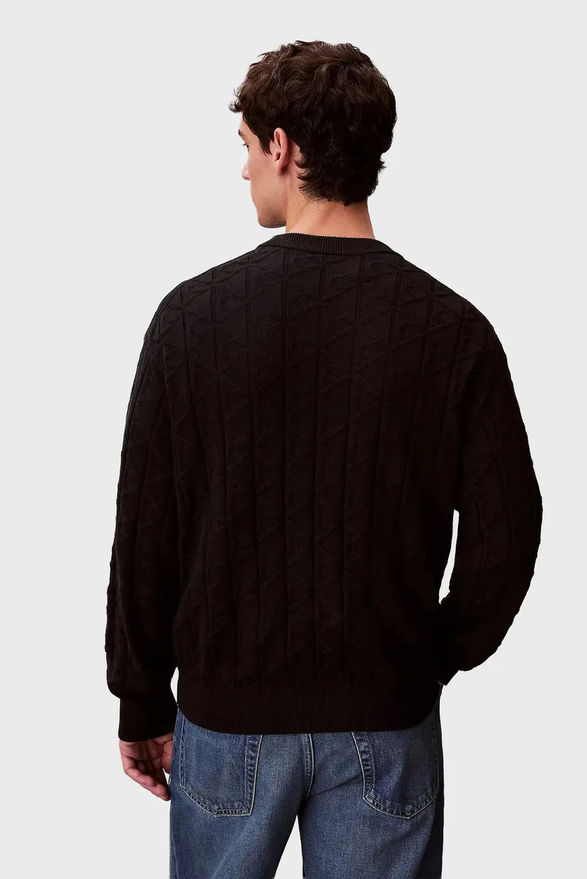 Sviter LS EASY AOP COTTON CREWNK SWEATE 3