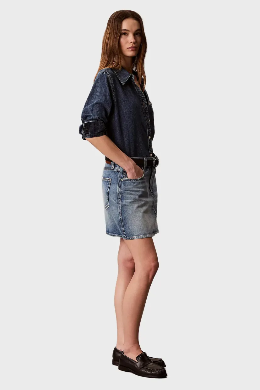 Юбка/90S MINI SKIRT BASSET BLUE 3