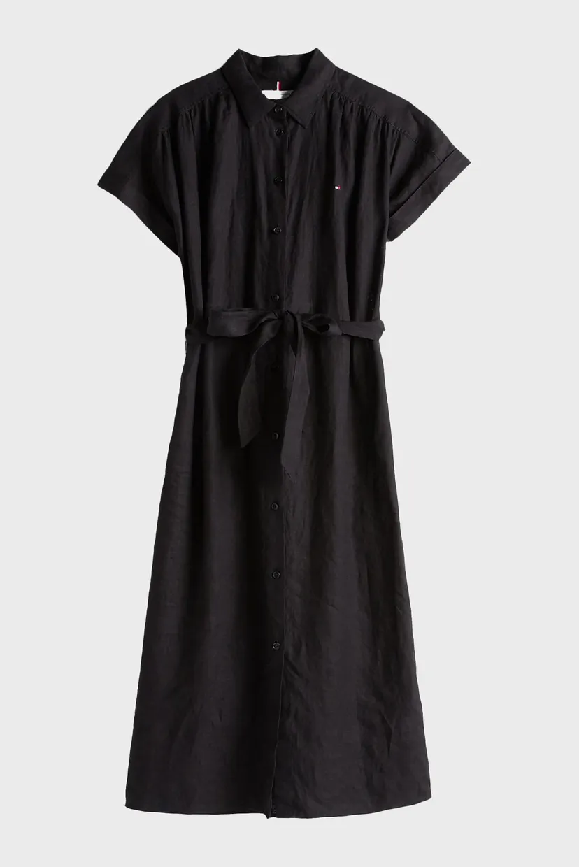 Koʻylak ESS LINEN S S MIDI SHIRT DRESS 5