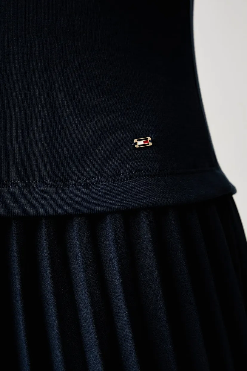 Платье/GOLD BUTTON HIGH-NK S/S DRESS 4