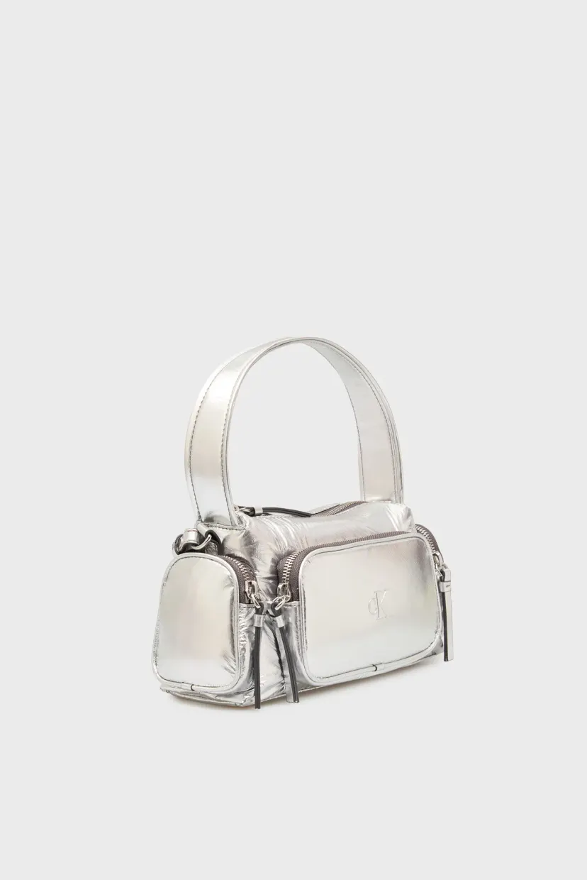 Сумка/POCKET SILVER NYLON SMALL BAG 3