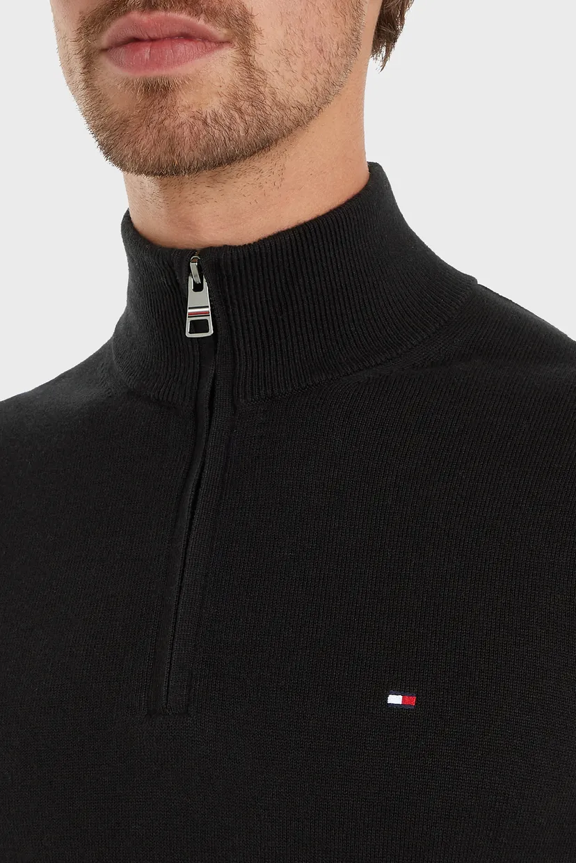 Sviter/PIMA ORG CTN CASHMERE ZIP MOCK 5