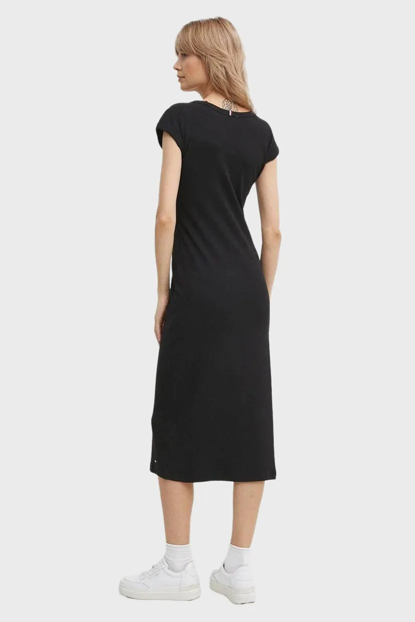 Koʻylak SLIM RIB DRS MIDI CAP SLEEVE 3